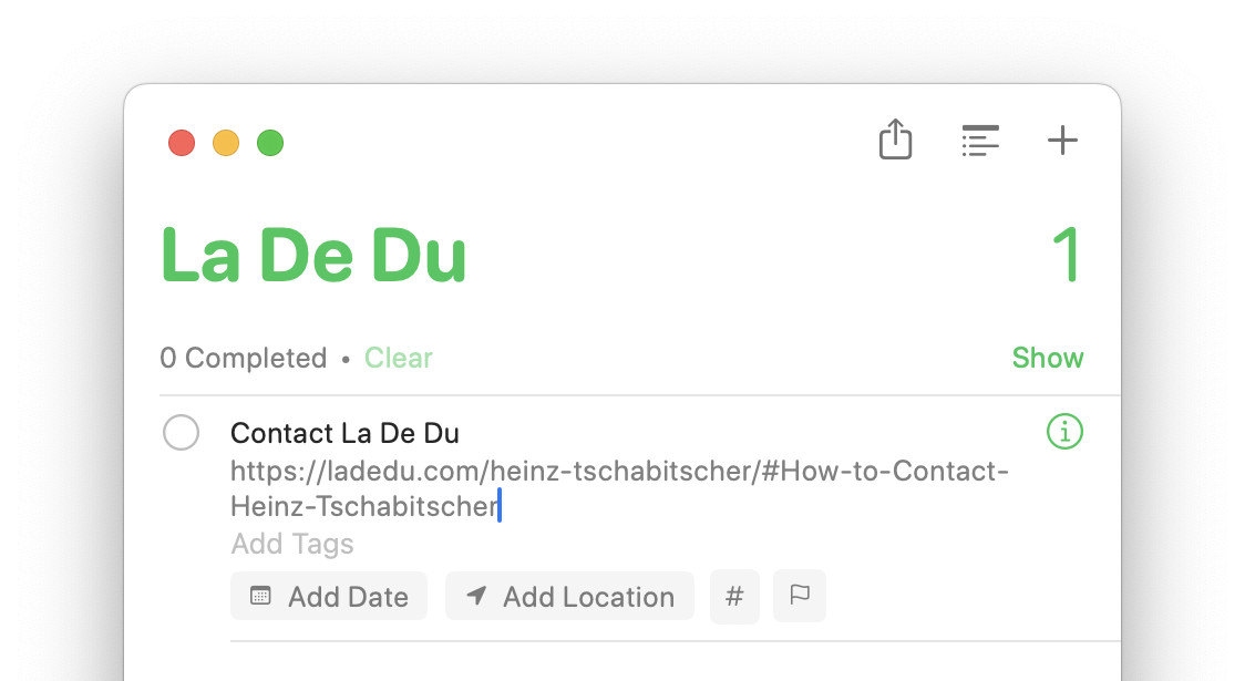 Press “Backspace” to remove the tag (but no characters) from the reminder