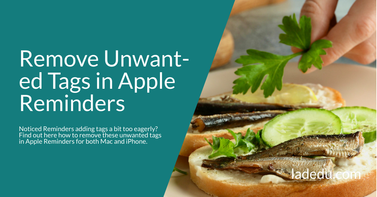 Remove Unwanted Tags in Apple Reminders