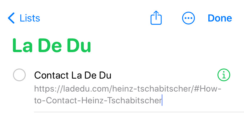 Tap “Backspace” immediately after the tag to untag in iPhone Reminders