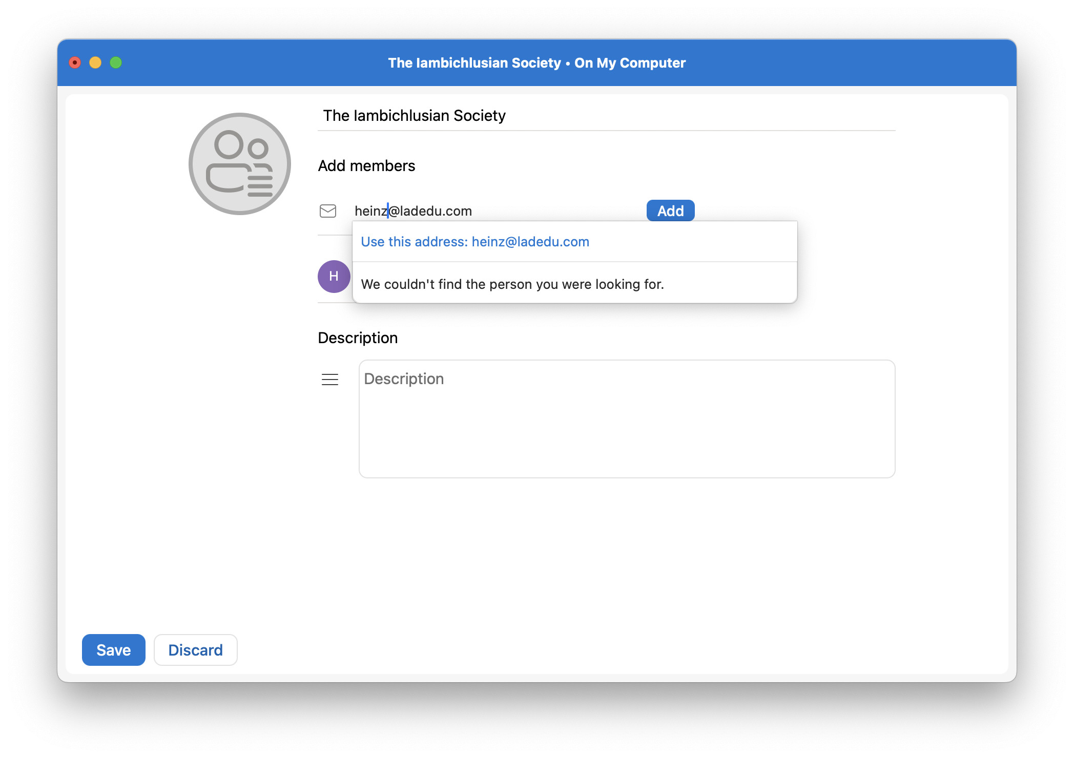 Adding members to a distribution list in Outlook for Mac