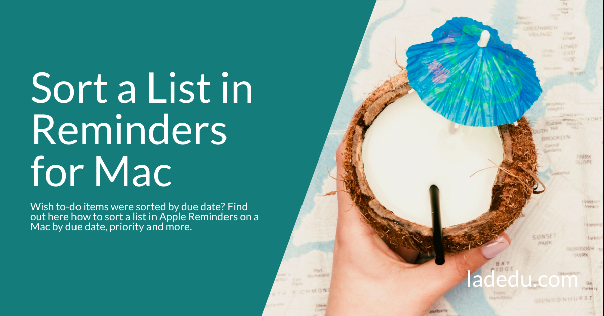 How to Sort a List in Apple Reminders for Mac (e.g., by Due Date)