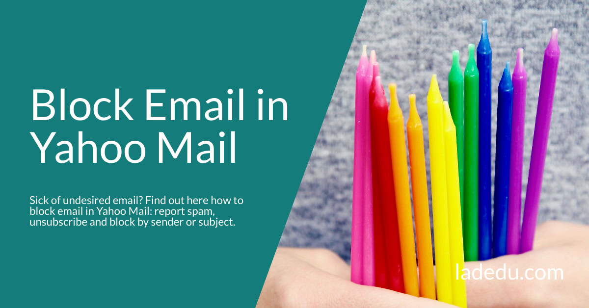 How to Block Emails in Yahoo Mail