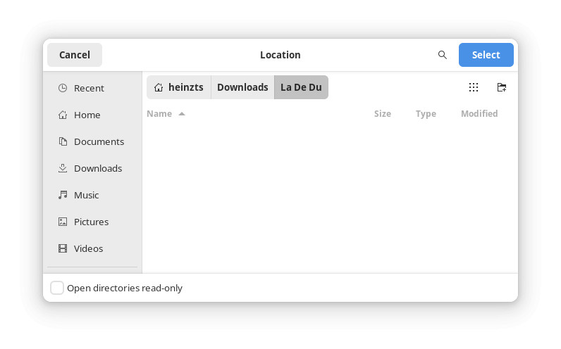 Open or highlight the folder you want to use for downloads in Chrome