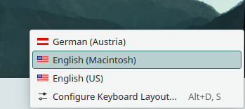 Choose the keyboard layout using KDE Plasma