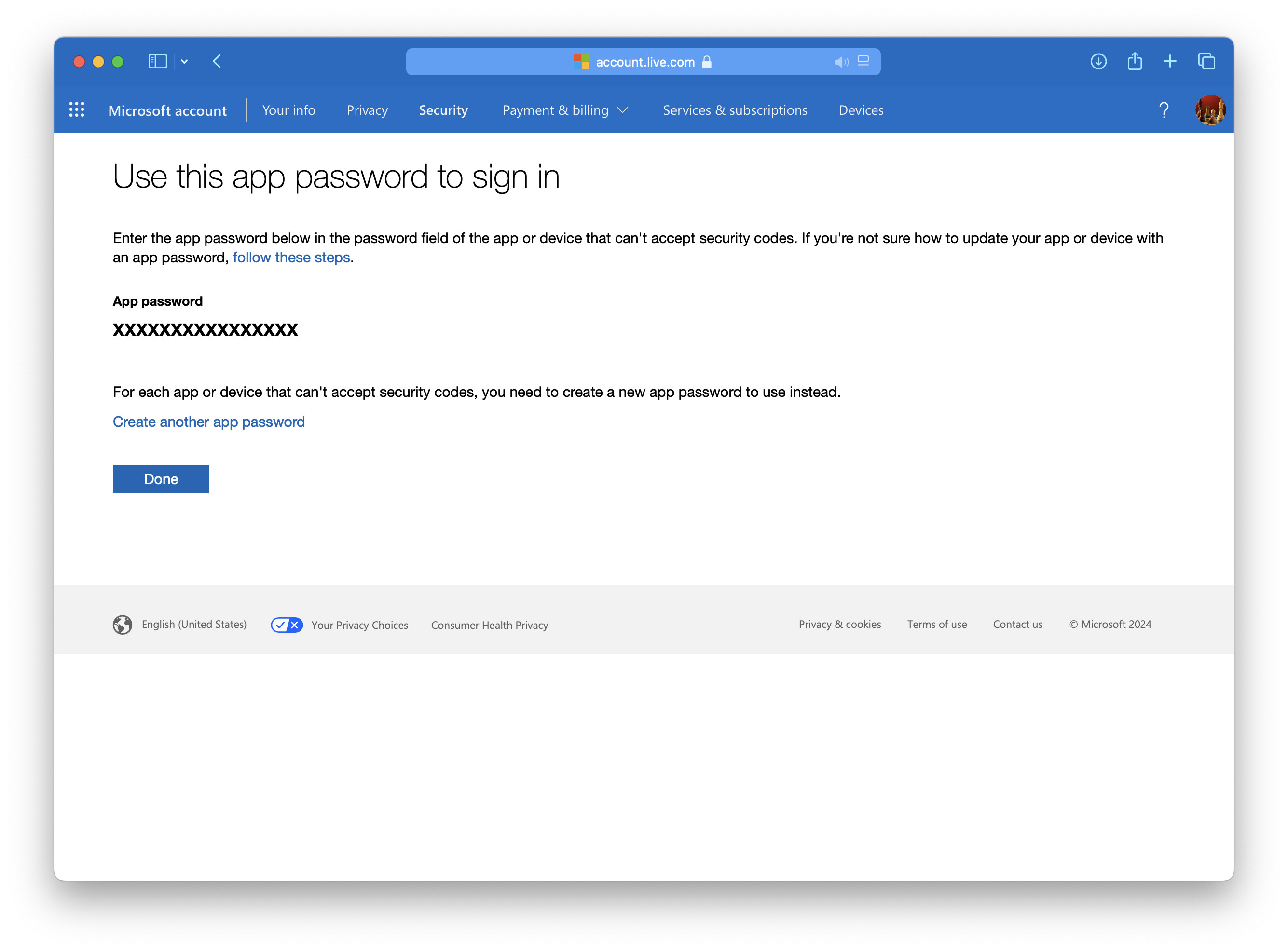 Create an app password to access Outlook.com via POP, IMAP and SMTP using a simple password