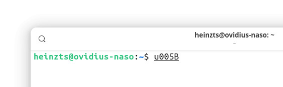 Inserting square brackets using Unicode on Linux
