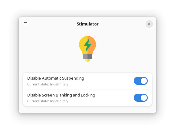 Keeping Linxu from sleeping or turning off the screen with Stimulator