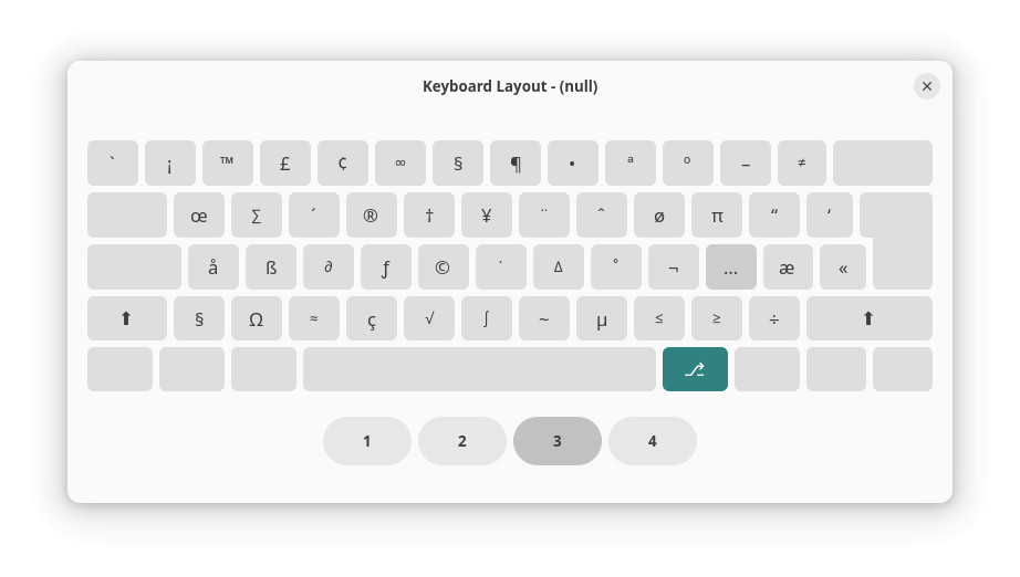 The ellipsis symbol (…) on Linux using a U.S.-English Macintosh keyboard layout