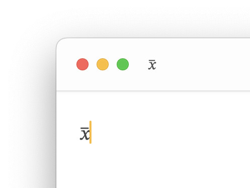 x bar on a Mac