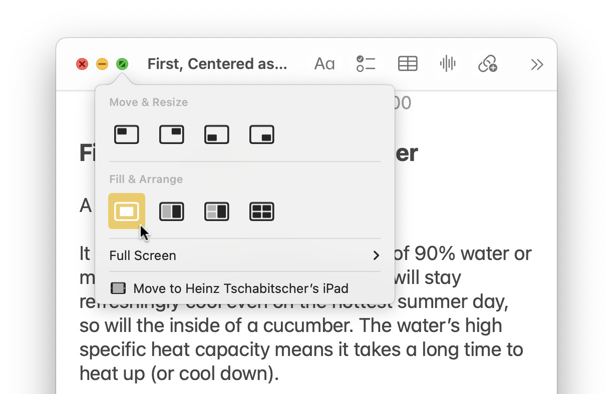 Centering a window with the title bar on a Mac