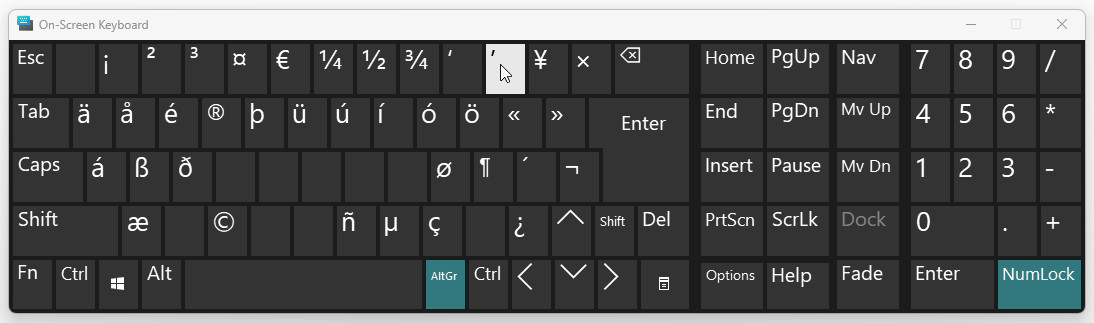 Typing a curly (typographic) apostrophe with the Windows US-English International keyboard layout