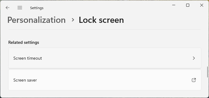 Select “Screen saver” to open screensaver settings in Windows 11