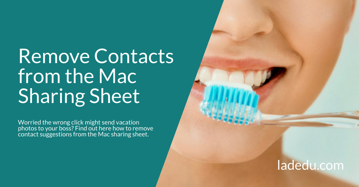 How to Remove Contact Suggestions from the Sharing Sheet on a Mac