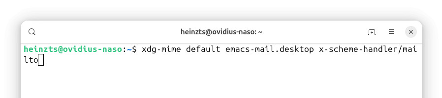 Changing the default email handler on a Linux system using xdg-mime