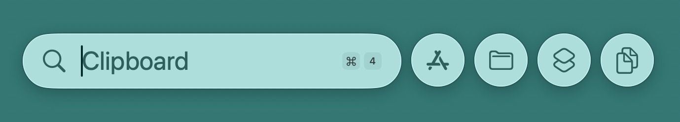 Select “Clipboard” in the Spotlight search window