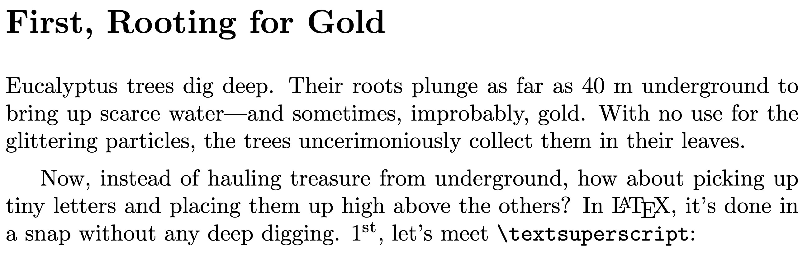Using \textsuperscript for superscript in LaTeX