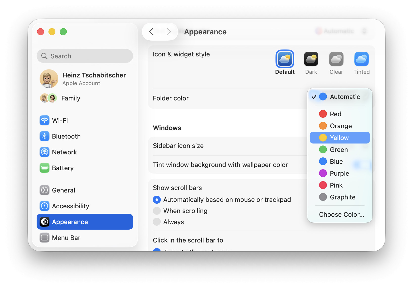 Choose the default color you would like to use for folders in Mac Finder