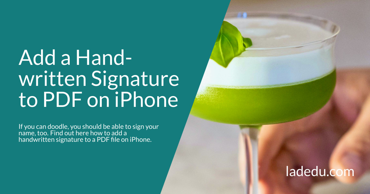 How to Add a Handwritten Signature to a PDF Document in Preview for iPhone