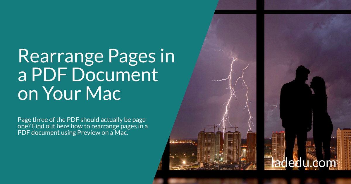 How to Rearrange Pages in a PDF Document Using Preview on a Mac