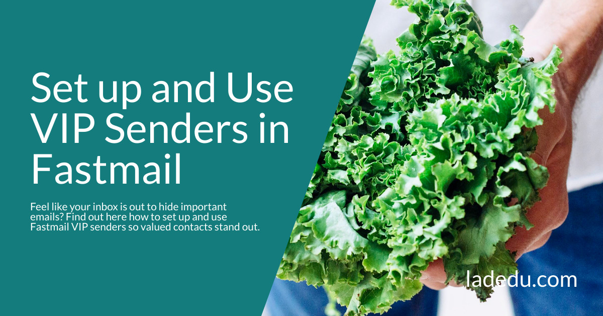 How to Set up and Use VIP Senders in Fastmail How to Set up and Use VIP Senders in Fastmail