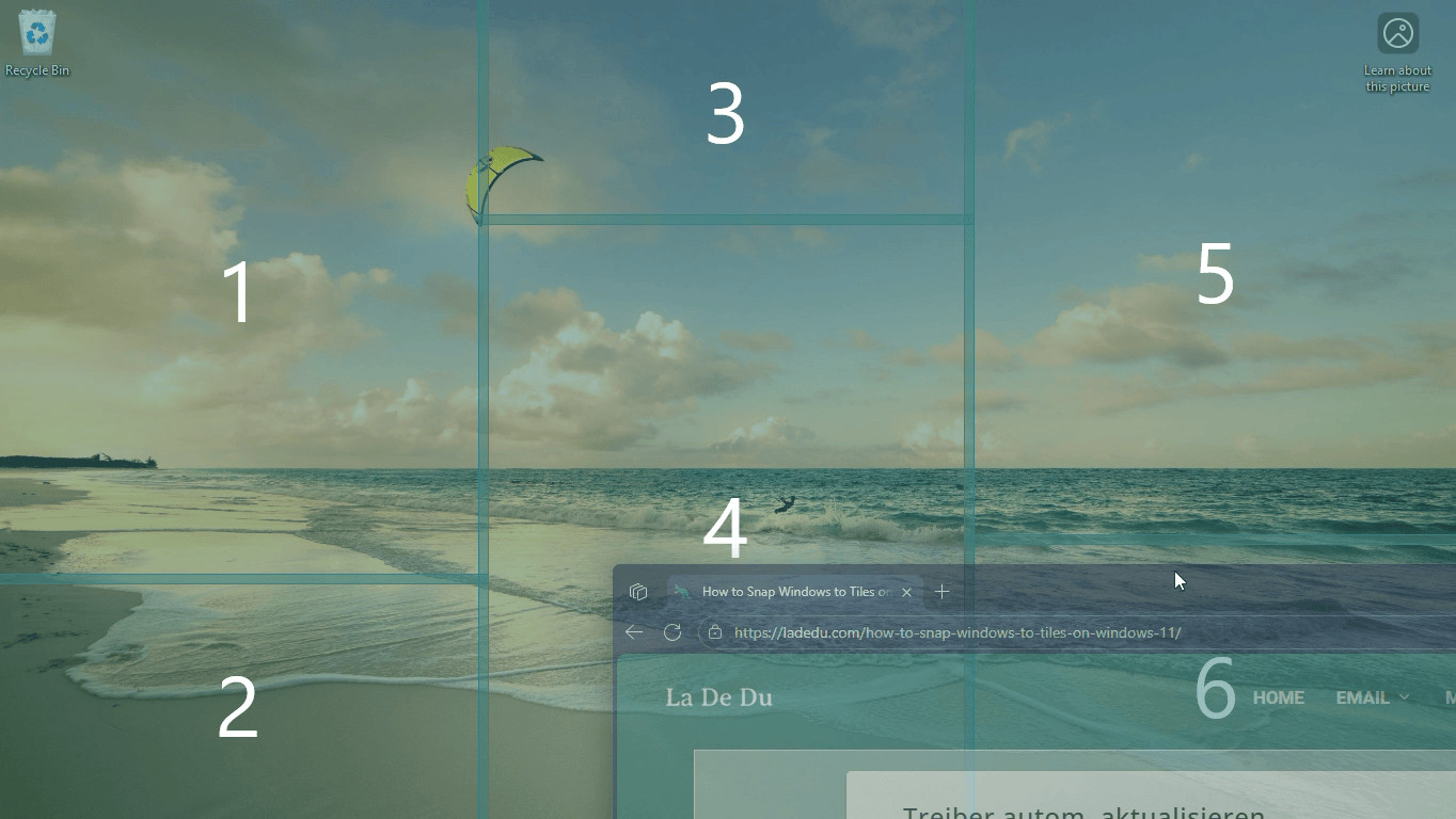 You can also snap a window to all zones with FancyZones
