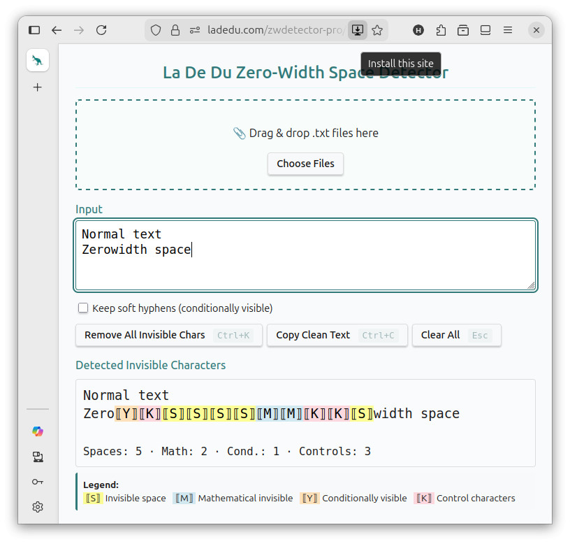 Click “Install this site” to begin installing a PWA using Firefox and Progressive Web Apps