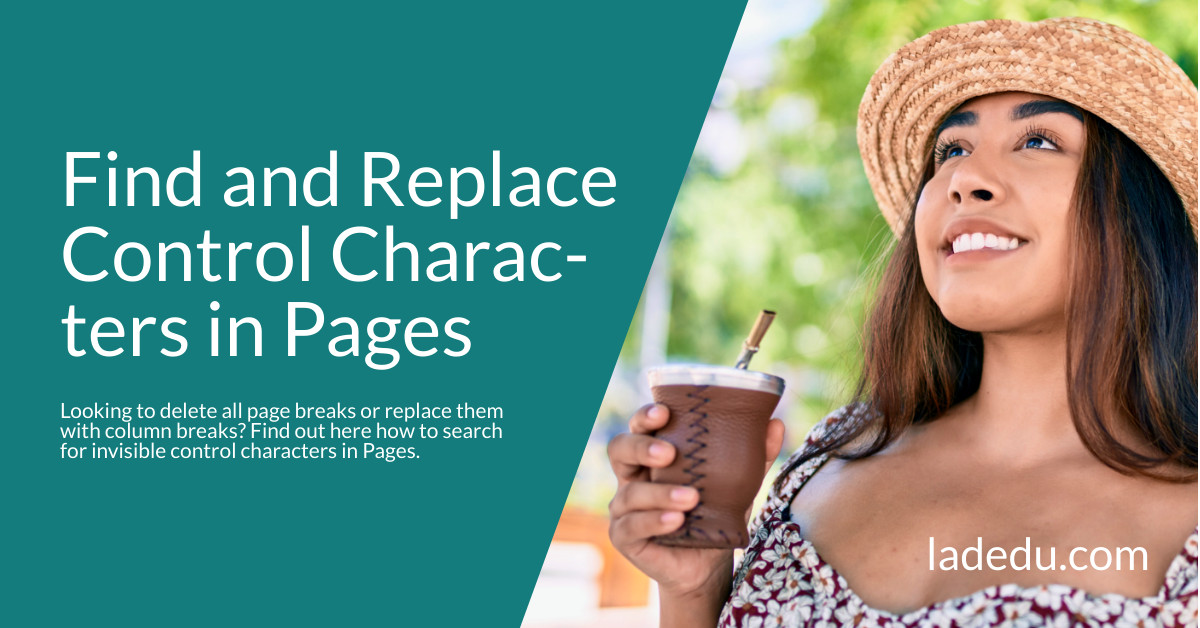 How to Find and Replace Invisible Control Characters in Pages