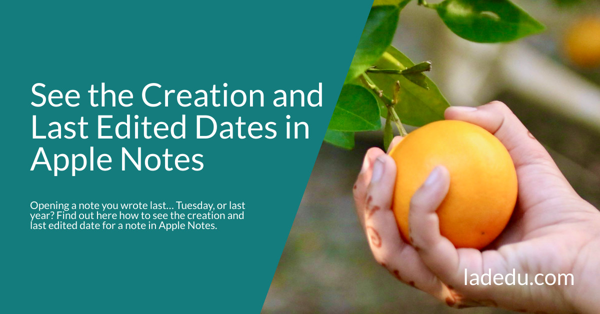 How to See the Creation and Last Edited Date for a Note in Apple Notes for Mac, iPhone and iPad