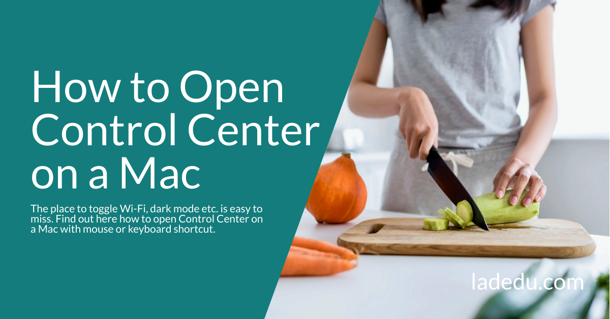 How to Open Control Center on a Mac